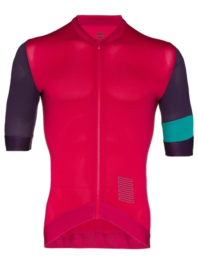 Shop Rapha Panelled Zip-up Cycling Top In Pink