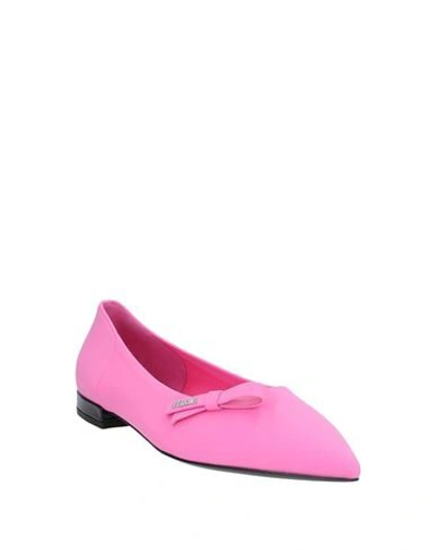 Shop Prada Ballet Flats In Purple