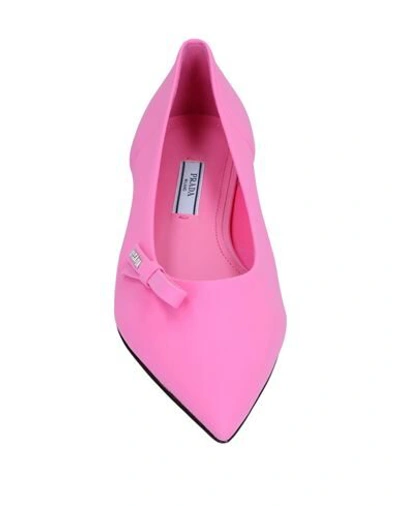 Shop Prada Ballet Flats In Purple