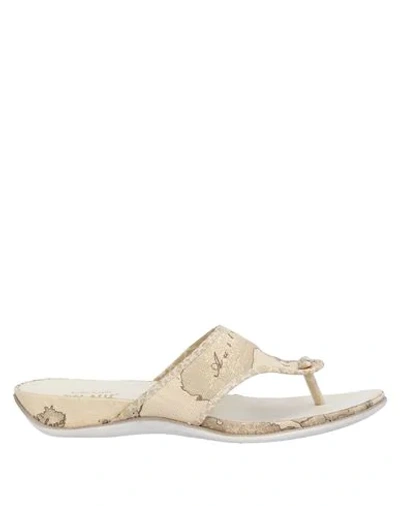 Shop Alviero Martini 1a Classe Toe Strap Sandals In Ivory