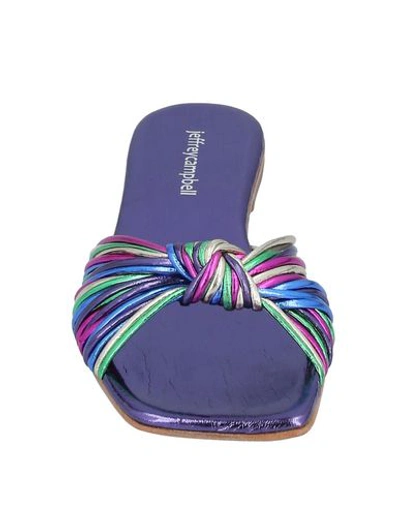 Shop Jeffrey Campbell Woman Sandals Purple Size 5 Soft Leather