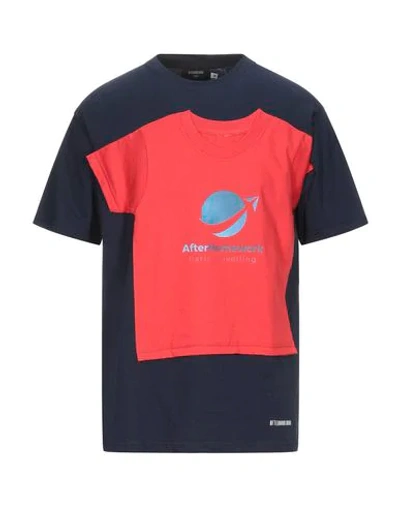 Shop Afterhomework T-shirts In Dark Blue