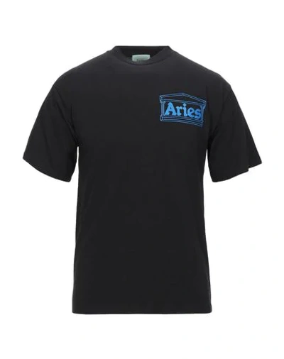 Shop Aries T-shirts In Black