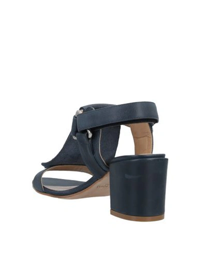 Shop A.testoni Sandals In Dark Blue