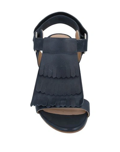 Shop A.testoni Sandals In Dark Blue