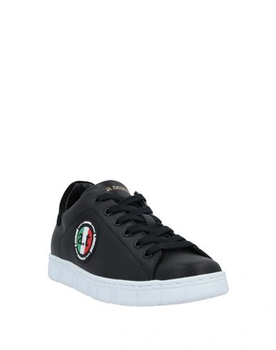 Shop A.testoni A. Testoni Woman Sneakers Black Size 7.5 Calfskin