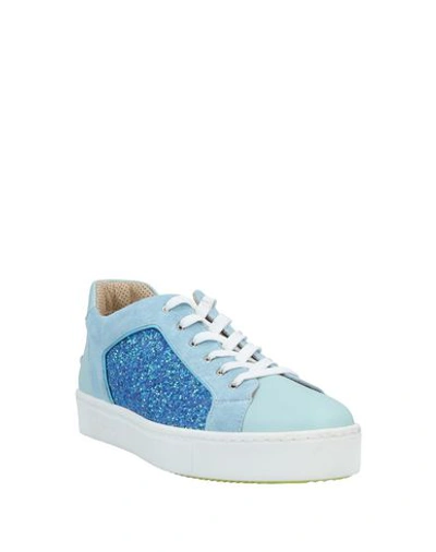 Shop A.testoni Sneakers In Sky Blue