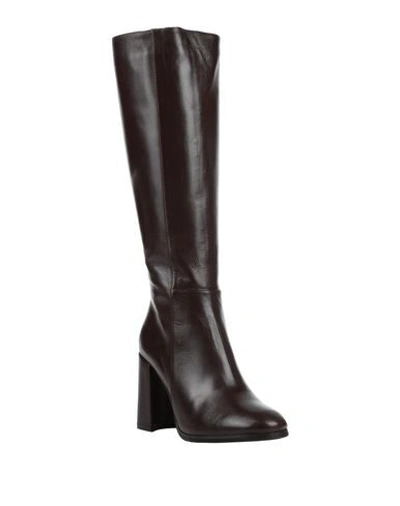 Shop A.testoni Knee Boots In Dark Brown