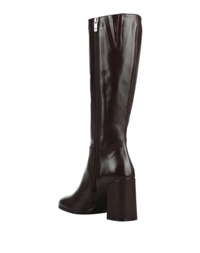 Shop A.testoni Knee Boots In Dark Brown