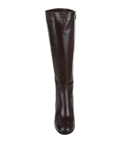 Shop A.testoni Knee Boots In Dark Brown