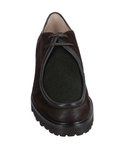 Shop A.testoni Lace-up Shoes In Dark Brown