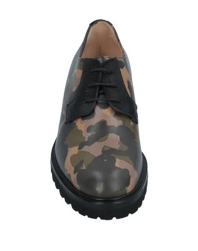 Shop A.testoni Lace-up Shoes In Military Green