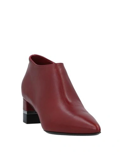 Shop A.testoni Ankle Boots In Brick Red