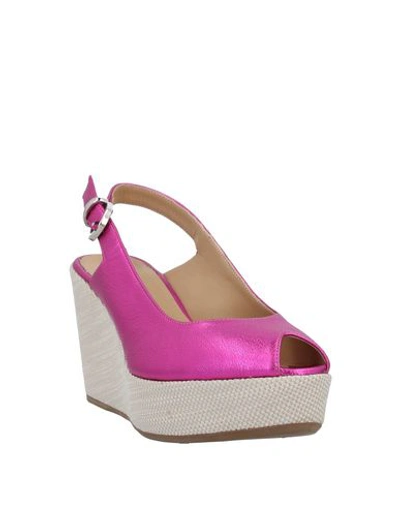 Shop A.testoni Sandals In Fuchsia