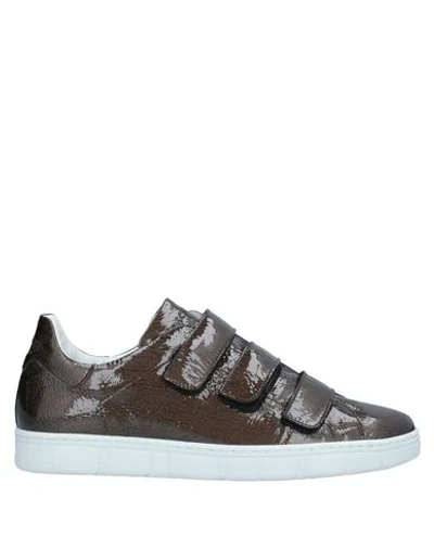 Shop A.testoni Sneakers In Dark Brown