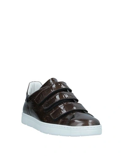 Shop A.testoni Sneakers In Dark Brown