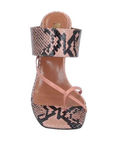 Paris Texas Toe Strap Sandals In Blush