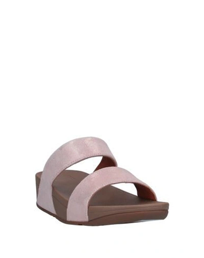 Shop Fitflop Woman Sandals Pink Size 6 Soft Leather