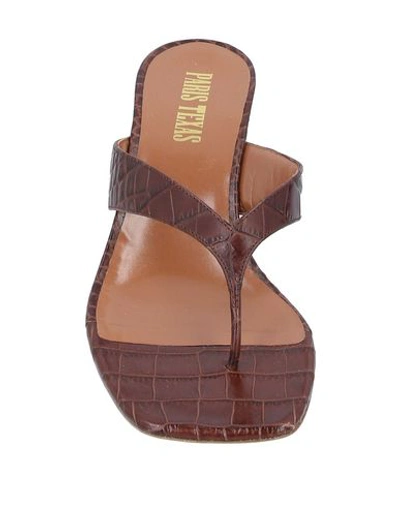 Shop Paris Texas Woman Thong Sandal Cocoa Size 8.5 Soft Leather In Brown
