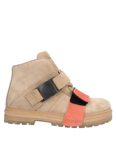 Shop Rick Owens Ankle Boots In Sand