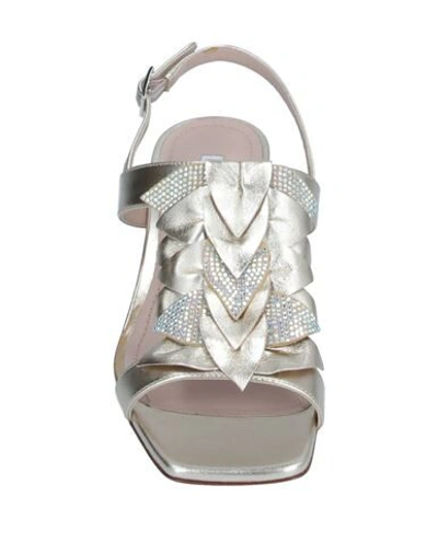 Shop Alberto Gozzi Sandals In Platinum