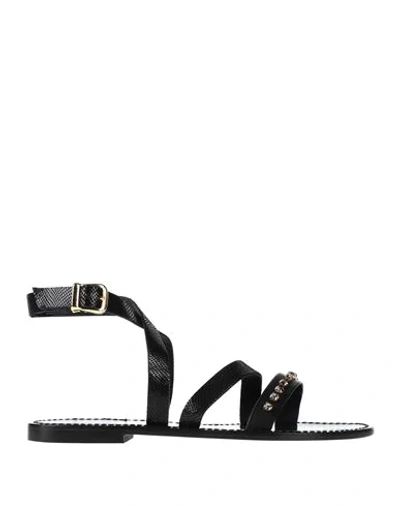 Shop Pinko Woman Sandals Black Size 6 Soft Leather