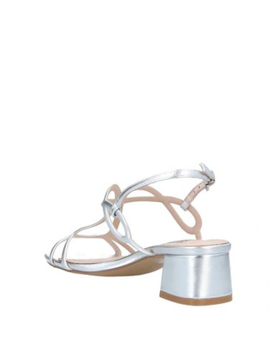 Shop Bibi Lou Woman Sandals Silver Size 9 Textile Fibers