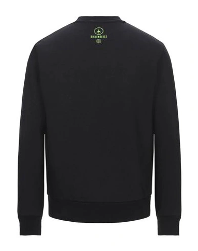 Shop Bikkembergs Man Sweatshirt Black Size M Cotton, Polyester, Elastane