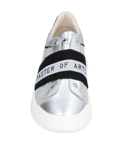 Shop Moa Master Of Arts Moaconcept Woman Sneakers Silver Size 6.5 Soft Leather, Textile Fibers