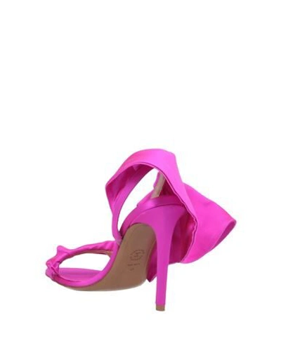 Shop Alexandre Vauthier Woman Sandals Fuchsia Size 5 Textile Fibers In Pink