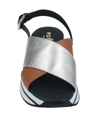 Hogan Sandals In Silver