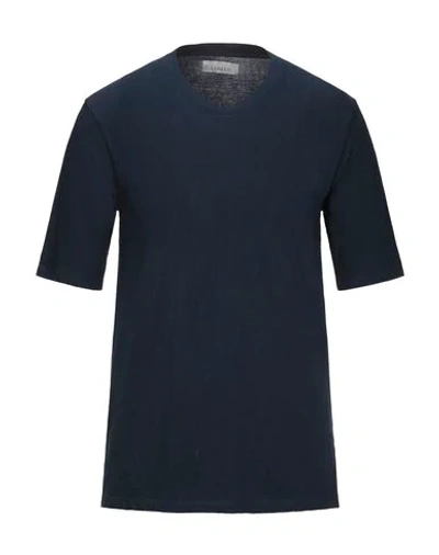 Shop Laneus T-shirts In Dark Blue