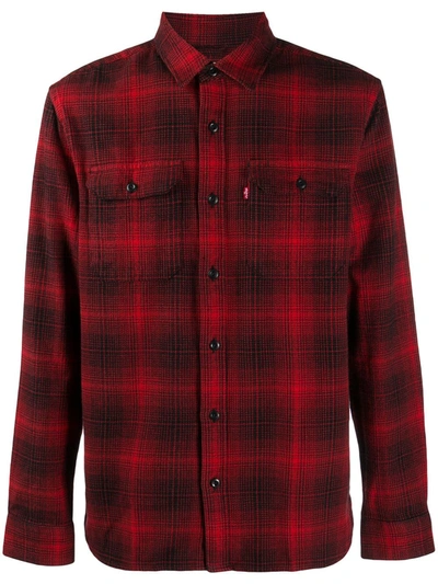 Shop Levi's Jackson Worker Shirt In Red