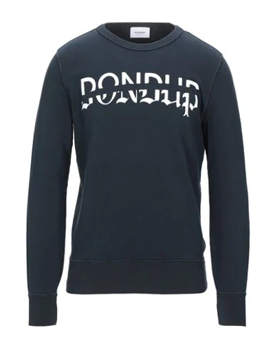 Shop Dondup Sweatshirts In Dark Blue