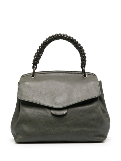 Shop Officine Creative Nolita Woven-handle Leather Tote Bag In Green