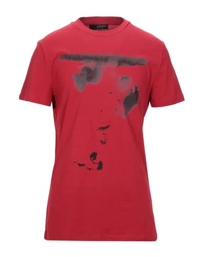 Shop Tom Rebl T-shirts In Red