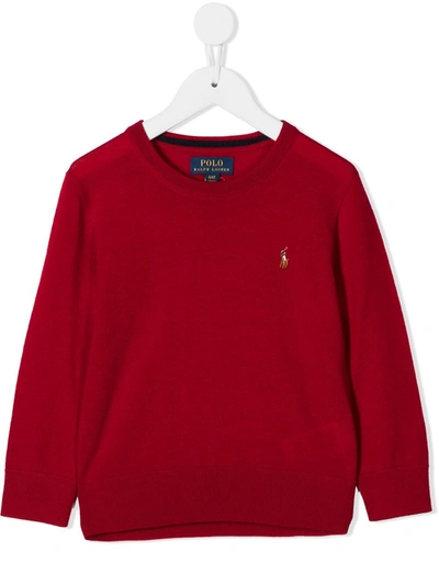 Shop Ralph Lauren Round Neck Knit Jumper In Red