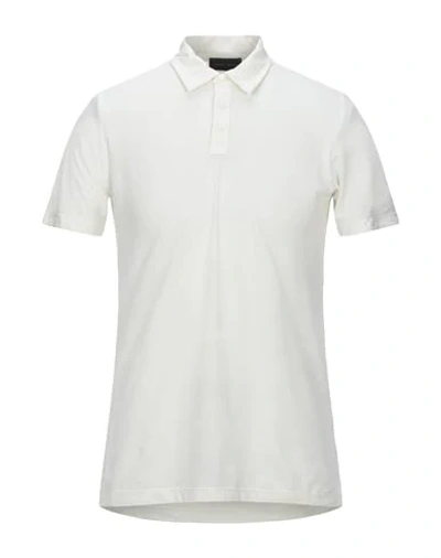 Shop Roberto Collina Man Polo Shirt Ivory Size 42 Cotton In White