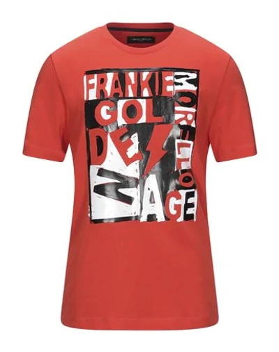 Shop Frankie Morello Man T-shirt Red Size S Cotton