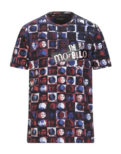 Shop Frankie Morello Man T-shirt Blue Size M Cotton