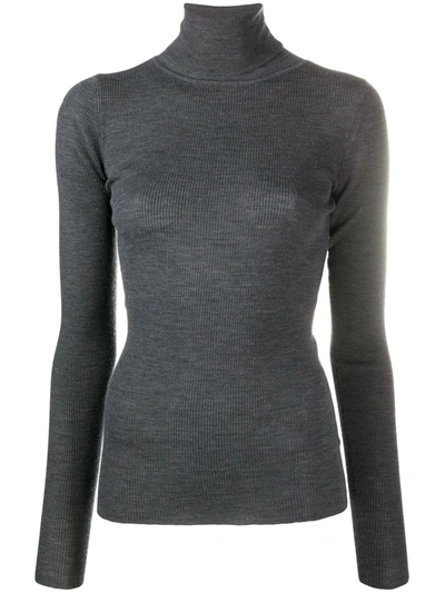 Shop Alysi Roll Neck Jumper In Grey