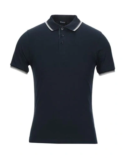 Shop Blauer Man Polo Shirt Midnight Blue Size M Cotton, Elastane In Dark Blue