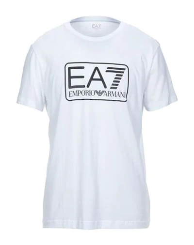 Shop Ea7 Man T-shirt White Size Xxl Cotton