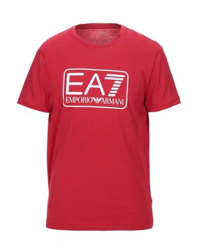 Shop Ea7 T-shirts In Red