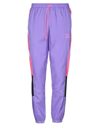 Shop Puma Pants In Purple