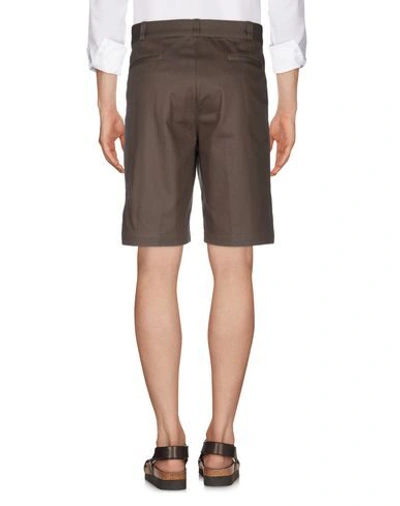 Shop Mauro Grifoni Grifoni Man Shorts & Bermuda Shorts Military Green Size 30 Cotton