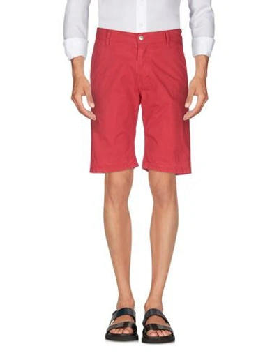 Shop Grey Daniele Alessandrini Shorts & Bermuda Shorts In Red