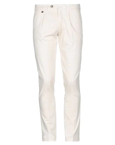 Shop Luigi Bianchi Mantova Casual Pants In Ivory