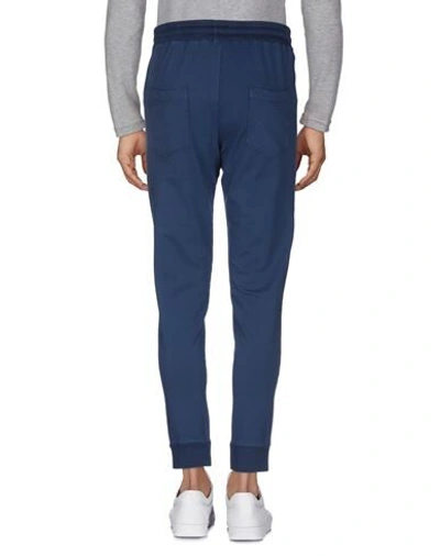 Shop Daniele Fiesoli Man Pants Midnight Blue Size Xxl Cotton, Elastane