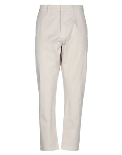 Shop Pence Man Pants Beige Size 36 Cotton, Elastane